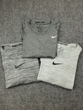 Nike Pro T Shirt Lot of 3 2XL Dri Fit Fitted Short Sleeve Performance Running